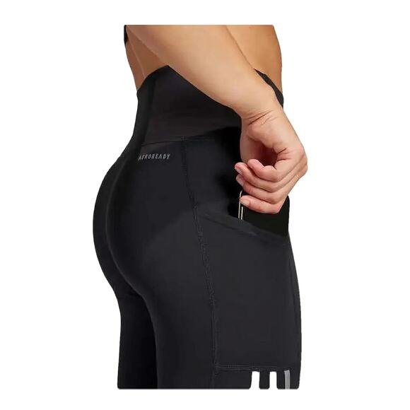 Adidas Black Primegreen Aeroready High Rise Pull On women Leggings Size Medium - Picture 2 of 12